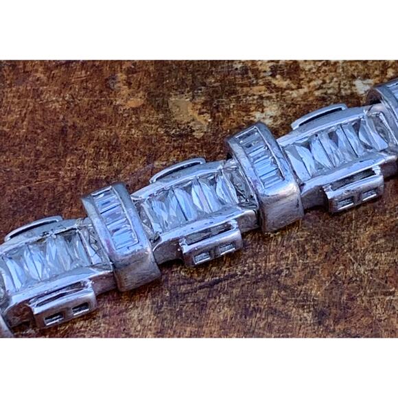 Sterling Silver and CZ Unisex Bracelet by RII - Picture 1 of 10